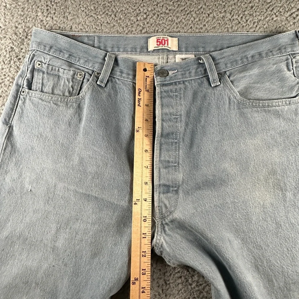 Vtg Levis 501XX‎ Jeans Mens 38x30(36x28 Fit)Light Blue Wash Straight Leg Y2K